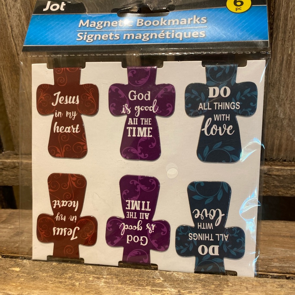 Religious Bookmarks Set Of 6, Cross Shaped Bookmarks, Inspirational Bookmarks